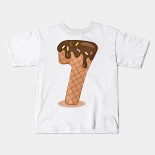 Ice cream number 7 Kids T-Shirt